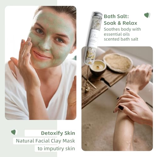 Cozy Christmas Spa Gift Set for Women – Handmade Soap Candle Bath Salts