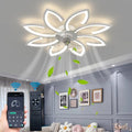 BESKETIE 35'' Bladeless Ceiling Fan with Lights - White, Remote & App Control