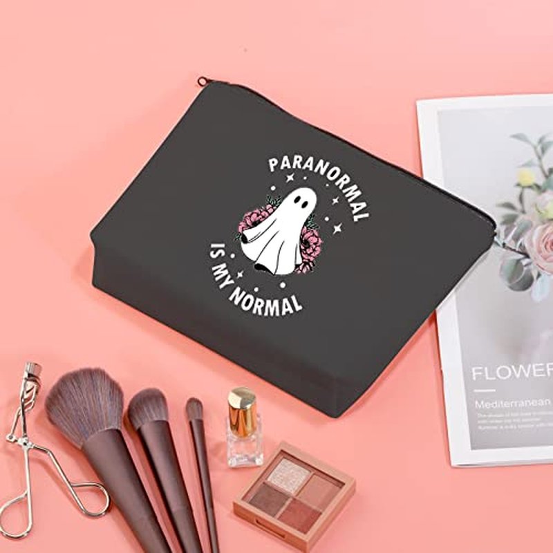 JXGZSO Ghost Hunter Gift Paranormal Is My Normal Makeup Bag Ghost Hunter Cosmetic Bag (Paranormal Normal B)