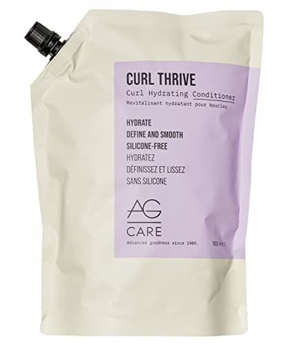 AG Care Curl Thrive Hydrating Conditioner 33.8 Fl Oz - Silicone-Free, Vegan, Deep Nourishing for Curly Hair