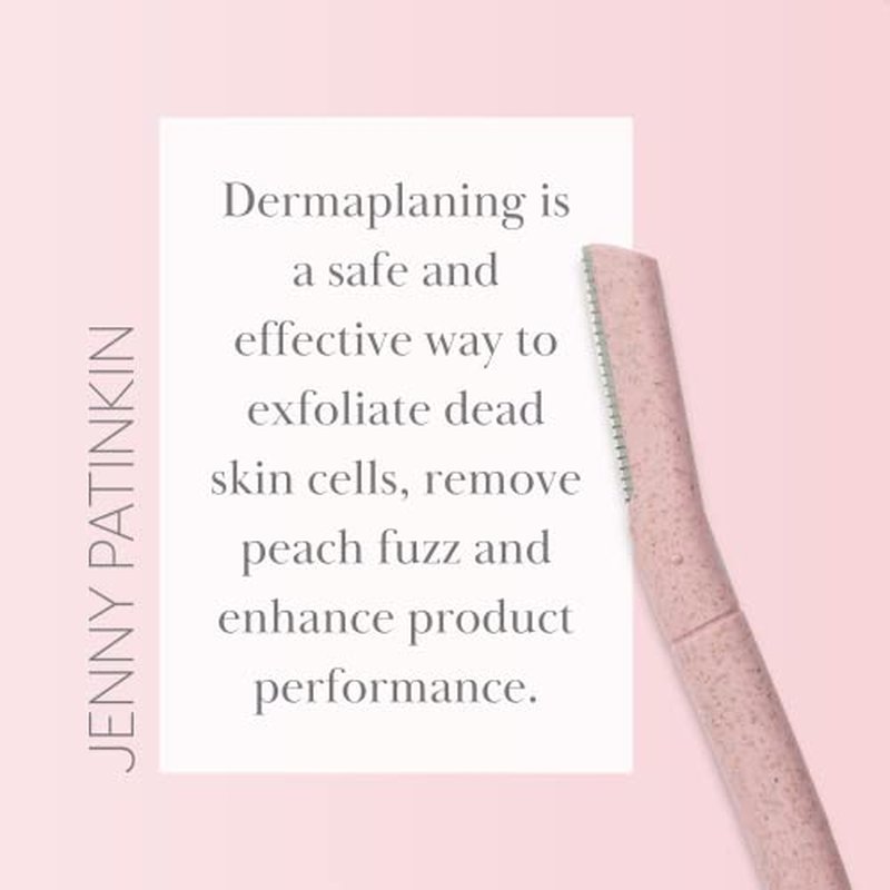 Jenny Patinkin Dermaplaning Tool (3pcs) Set for Face, Expert Facial Razor for Women, Dermaplane Razor, Face Shaver for Women, Facial Dermaplaner, Peach Fuzz Remover, Exfoliated Skin & Hair Removal.
