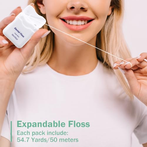 Mimorou White Dental Floss Bulk Pack of 96 - 1.5 Foot Mint Flavored Floss for Oral Care