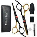 Gold 6-Inch Hair Cutting Scissors Kit - Professional Hair Shears & Thinning Scissors
