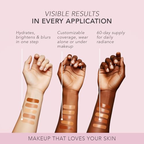 Doll 10 TCE Liquid Filter ? CC Cream Foundation - Liquid Foundation - Lightweight Tinted Moisturizer & Skin Tint - Blurs Pores & Fine Lines - Vegan - Clean Makeup - [Light] - 30 Day Supply