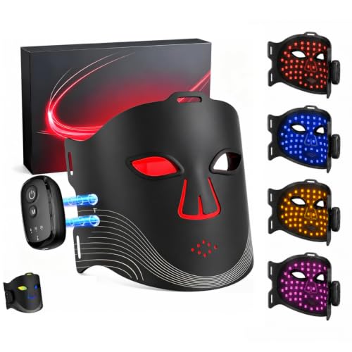 Red Light Therapy Face Mask with 4 Modes and Adjustable Timer for Skin Rejuvenation