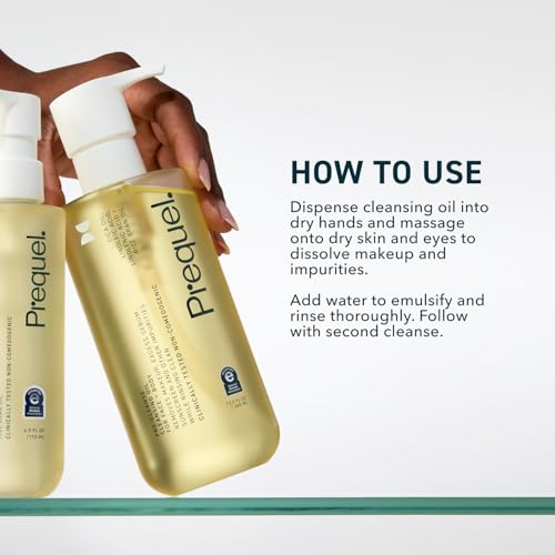 Prequel Skin Pre-Gleanse Oil Cleanser for Face 13.5oz - Gentle Double Cleansing Oil