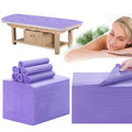 Disposable Bed Sheets for Massage Table 200 Pcs 31" x 71" Waterproof Massage Table Sheets Soft Non Woven Fabric SPA Massage Table Bed Cover Breathable for Beauty Tattoos Waxing Travel (Purple)