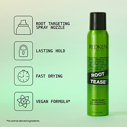 Redken Root Tease Finishing Spray 5.3 oz - Adds Volume & Body for All Hair Types
