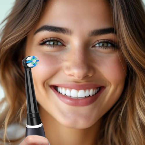 DeBizz Black Replacement Toothbrush Heads for Oral B iO Series 3-10 | 10 Pack