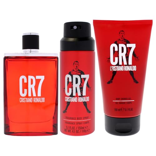 Cristiano Ronaldo CR7 Gift Set - Men's 3.4oz EDT Spray, Body & Shower Gel