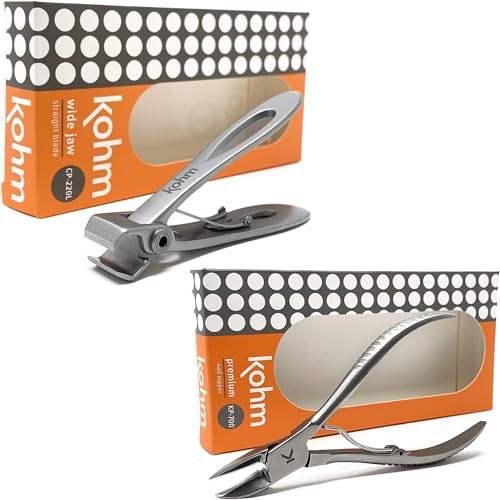 Heavy Duty Nail Clippers for Thick Nails & Ingrown Toenails - Professional Silver