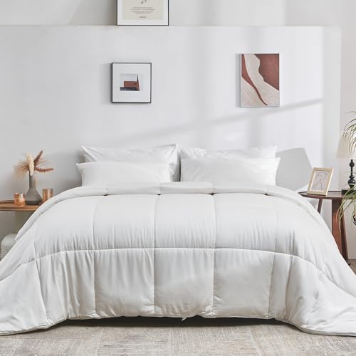 DOZ All Season Cooling Comforter Twin XL - Bamboo Viscose, Breathable, Lightweight, Soft, Down Alternative Duvet Insert with 8 Loops