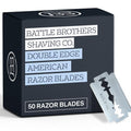 Double Edge Razor Blades 50-Pack Stainless Steel Compatible with All Safety Razors