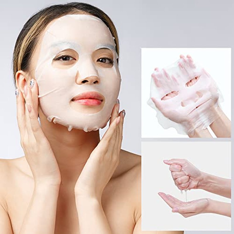 #OOTD Intense Rejuvenating Retinal Serum Vegan Sheet Mask [10 Count] Soothing Korean Beauty Bamboo Lycocell Facial Masks Sheets with Retinol, Ceramide, Hyaluronate Formula [ EVE Vegan Certified ]