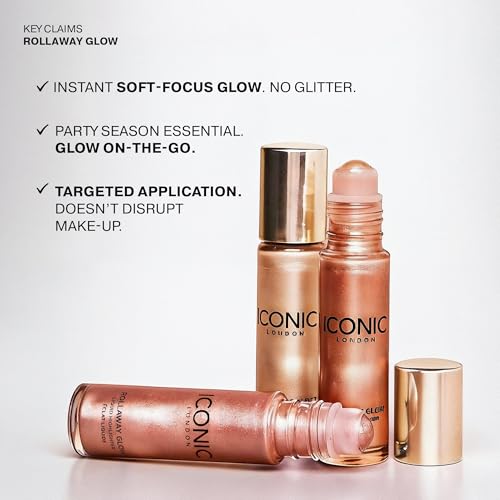 ICONIC LONDON Rollaway Glow Liquid Highlighter - Champagne Chic 0.27 Fl Oz
