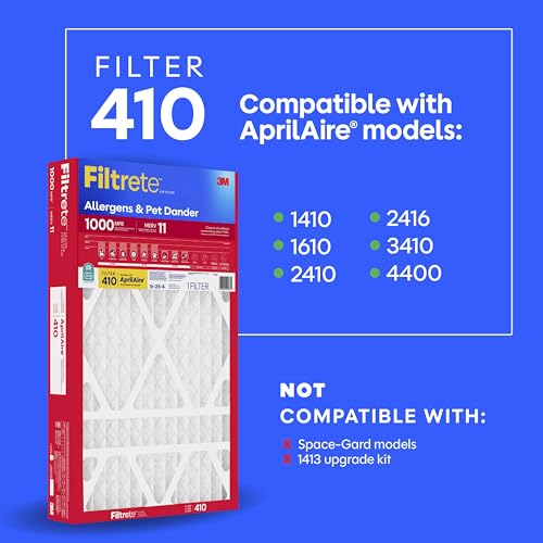 Filtrete 410 Air Filter Replacement - MERV 11, MPR 1000 - Pack of 2