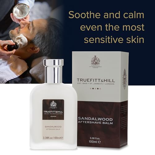 Men's Sandalwood After Shave Balm - Soothing Moisturizer for Sensitive Skin, 3.38 oz