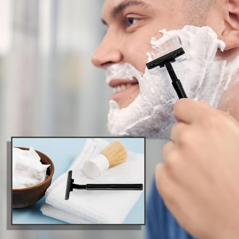 240 Pack Disposable Twin Blade Razors Individually Wrapped, Clear Safety Cap£¬ Multipurpose Portable Shave Razor for Man Woman Bathing Hotel Travel (Black)