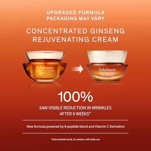 Sulwhasoo Concentrated Ginseng Rejuvenating Cream ? Visibly Plump Skin & Wrinkles | Anti-Aging Deep Hydration Moisturizer with Korean Ginseng Actives, Ginseng Peptide¢â & Vitamin C | Korean Skincare