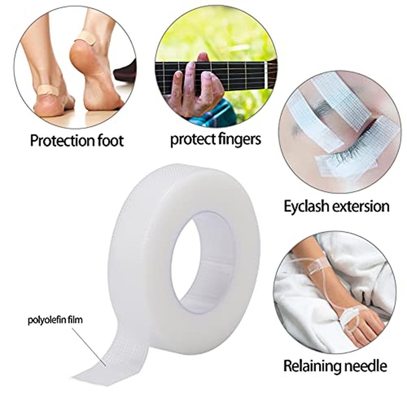 10 Rolls PE Micropore Medical Tape for Individual Eyelash Extension, Under Eye Tape for Lash Extensions 0.5 inch x 10 Yards