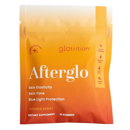 Glotrition Afterglo Gummies Travel Pack ? Lutein & Antioxidants for Skin Defense Travel Pack ? 10 Gummies