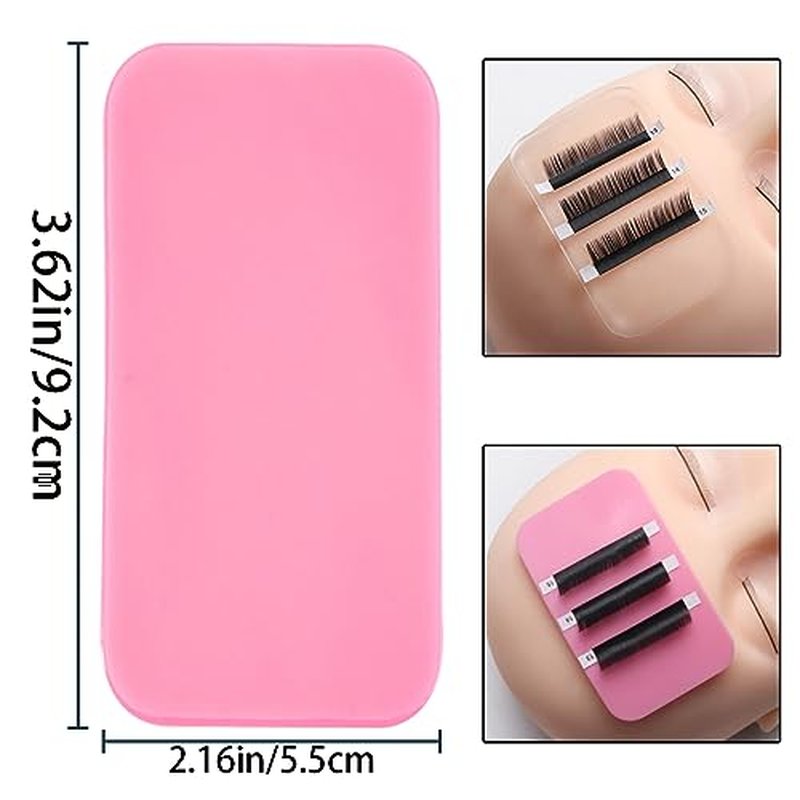10 PCS Silicone Lash Pad Rectangle Eyelash Extension Pad for Eyelash Extensions Loose Lash Lash Grafting Gasket Pallet Reusable Silicone Pad Eyelash for Women and Lash Extension Supplies Tools