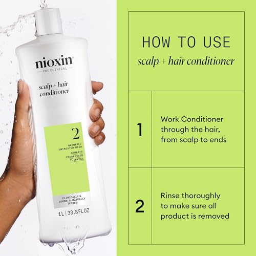 NIOXIN System 2 Conditioner Pack of 2 - Hair Thickening & Scalp Care, 33.8 Fl Oz