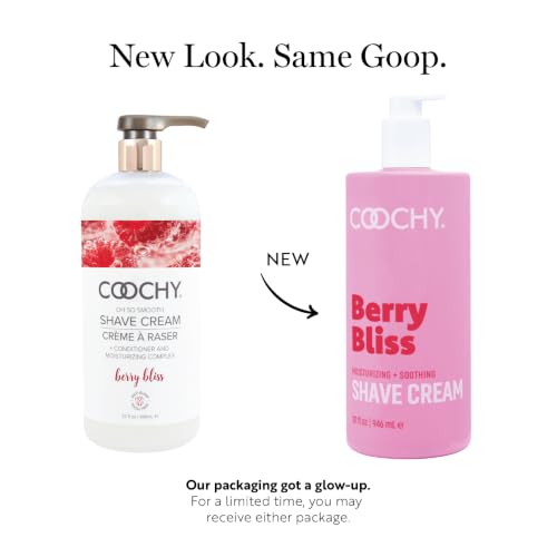 Coochy Moisturizing Shave Cream for Sensitive Skin - Berry Bliss 32oz