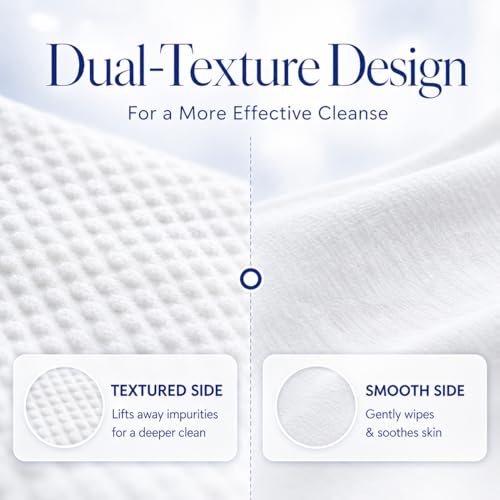 Disposable Face Towels - 240 Count, Thick, Soft, Eczema Friendly, Pack of 4 (60 Towels Each)