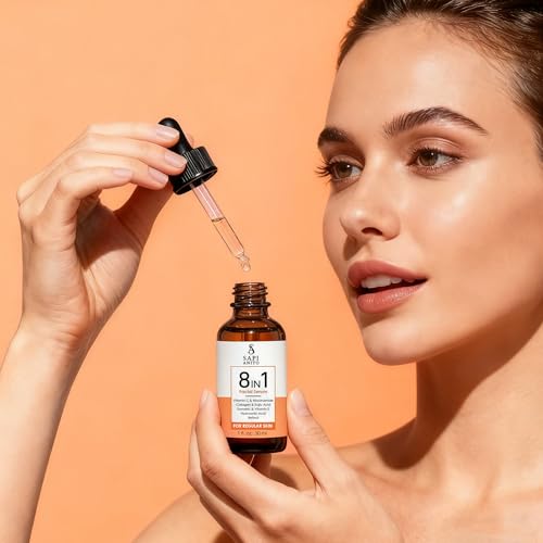 8-in-1 Facial Serum for Hydration and Glow with Vitamin C, Retinol, Collagen - 1 fl oz