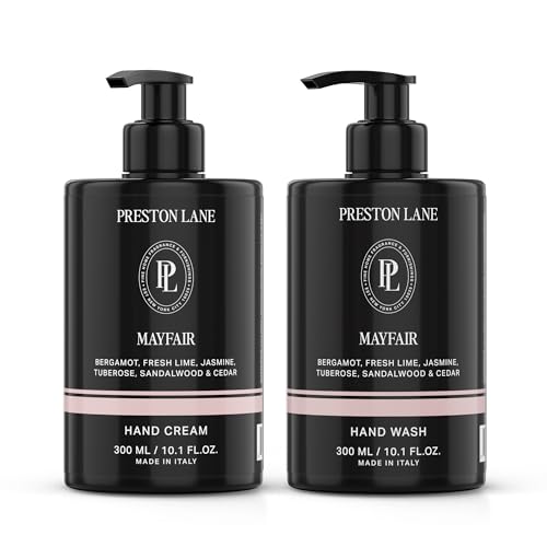 Preston Lane Hand Soap & Lotion Set, Mayfair Scent ? Hydrating Hand Wash and Moisturizing Hand Cream Duo | Clean Ingredients, Vegan & Cruelty Free Bathroom and Kitchen Essentials Gift Set