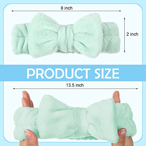 Yinder Pure Style 40 Pack Coral Fleece Bow Facial Headbands - Makeup & Skincare