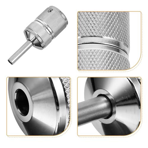 Self-Locking Tattoo Grip Handle - Stainless Steel 2 Inch Non-Slip Professional Body Art Tool