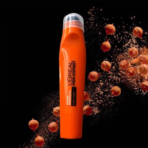 L'Or?al Men Expert Hydra Energetic Eye Roll-On, With Vitamin C*, Anti-Fatigue Formula Reduces Appearance of Dark Circles, [10ml]