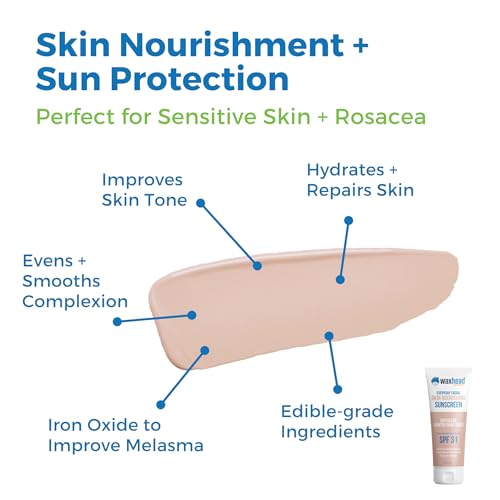 Tinted Mineral Sunscreen SPF 31 for Face - Light Tint, 4oz, Sensitive Skin