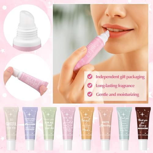 Appreciation Christmas Lip Balm Set - 24 Pcs Gratitude Gifts for Coworkers