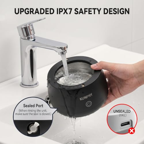 48kHz Ultrasonic Retainer Cleaner Machine 201ML - Dental & Jewelry Safe