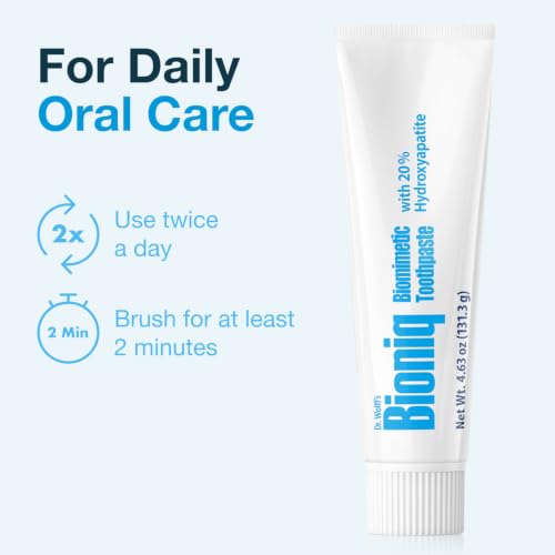 Bioniq Classic 20% Hydroxyapatite Toothpaste 4.63 Oz - Pack of 2, Fluoride & SLS-Free