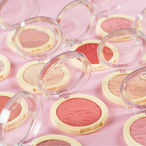 Revolution Beauty London, Blusher Reloaded, Pressed Powder Face Blusher, Highly Pigmented & Long-Lasting Formula, Pop My Cherry, 0.26 oz