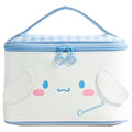 Cinnamoroll PU Cosmetic Bag Makeup Pouch Travel Portable Vanity Case Organizer with Handle - White
