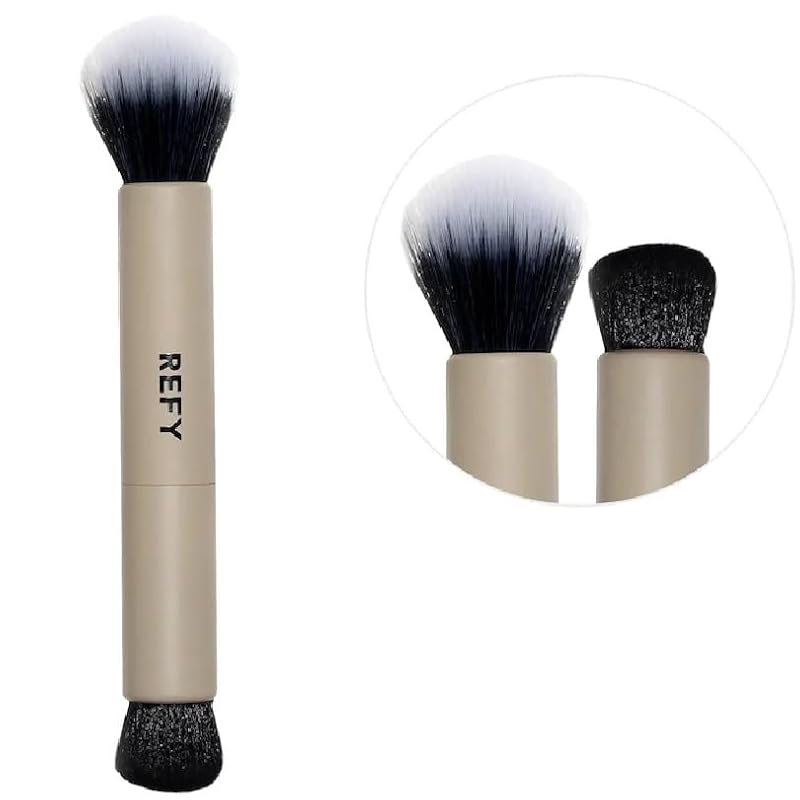 Dual-Ended Face Brush with Synthetic Bristles & Bonus Acne Patches