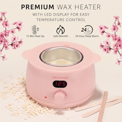 Women's Waxing Kit with Digital Wax Warmer & Natural Beads - Hair Removal Set