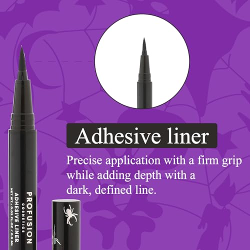 Profusion Cosmetics Lash Madness False Eyelashes with Adhesive Liner Pen - 3 Bold Lash Styles for Natural Looks, Lightweight Flexible Band & Comfortable All-Day Wear