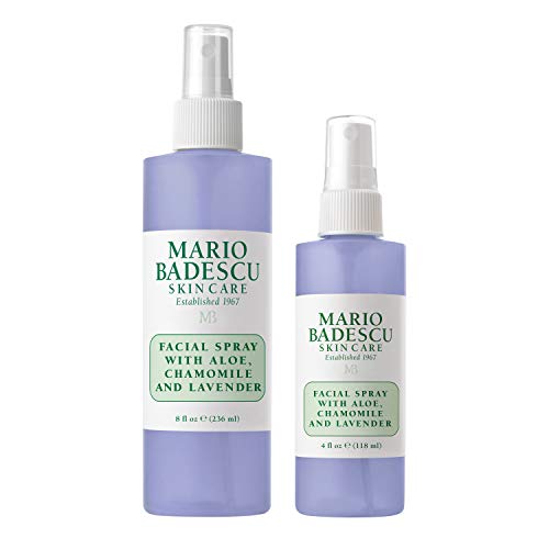 Mario Badescu Facial Spray with Aloe Chamomile Lavender Combo 8oz + 4oz - Hydrating Face Mist for All Skin Types