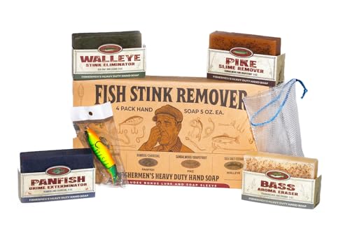 DockTime Heavy-Grit Hand & Body Soap Set with Lure - Fishing Gift for Men & Women