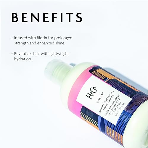 R+Co DALLAS Biotin Thickening Conditioner ? Volumizing & Nourishing Conditioner for Fuller, Stronger Hair