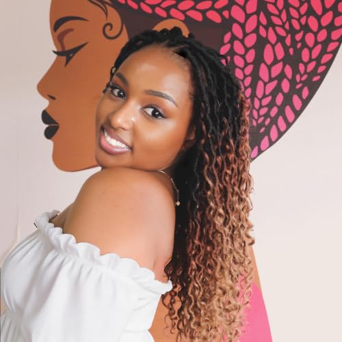 Forevery Goddess Locs Crochet Hair 14 Inch T1b/4/30 Pack of 6 - Faux Locs for Black Women