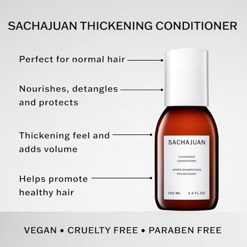 SACHAJUAN Thickening Conditioner 3.4 Fl Oz Volumizing Vegan Paraben-Free