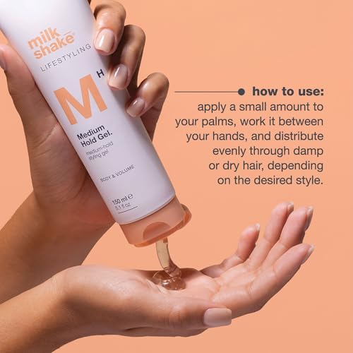 Medium Hold Hair Gel for Styling, Adds Shine & Definition - 5.1 Fl Oz