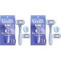 Gillette Venus Deluxe Smooth Swirl Women's Razor Handle + 2 Blade Refills (Pack of 2)
